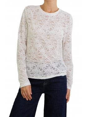 Maglia girocollo in pizzo Options